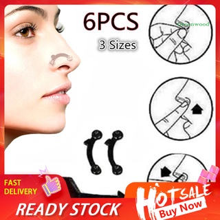 [^_-) 6pcs Corrector de nariz 3D puente Lifting aumento Nasal moldeador Shaper herramientas de belleza