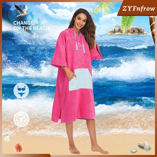 traje cambiador de poncho de surf con capucha | traje de microfibra de secado rápido grueso cambiador de toalla con bolsillo para surf playa
