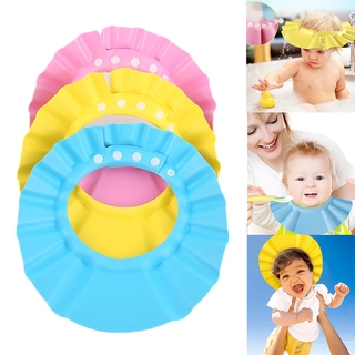 1pc niños ajustable seguro champú ducha baño suave tapas 3 colores sombreros de bebé impermeable lavado escudo de pelo 2020 caliente vendido