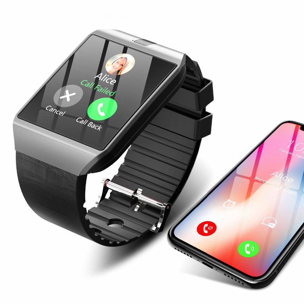 Q18 Reloj inteligente con Bluetooth pantalla táctil con cámara Sim con llamada De Celular Para Iphone/Android/Jam (1)