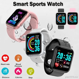 Reloj inteligente Y68 D20 Reloj deportivo con Bluetooth Detector de frecuencia cardíaca USB Reloj inteligente a prueba de agua Hombres y mujeres Universal Compatible con Android / iPhone