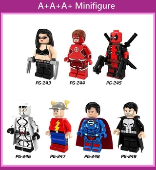 Lego Minifigures Pg8063 Superhero Grim Reaper Flash Superman Mini Figures Building Blocks Toys