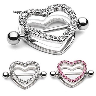Happyss 1pc/1pair Heart Shaped Nipple Shield Nipple Ring Steel Barbell Piercing Jewelry MX