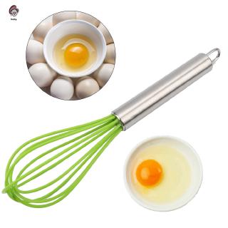 batidor de huevos manual de 9 pulgadas de silicona de acero inoxidable de cocina licuadora de hornear harina agitador mezclador globo batidor de huevos herramienta (1)