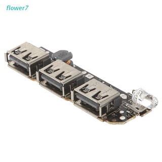 flower7 5V 2.1A 3 USB Power Bank Battery Charger Module Circuit Board Step Up Boost DIY