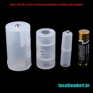 Adaptador/soporte/convertidor de baterías Aa/Aa a C/Aa/Adaptador de 3 piezas