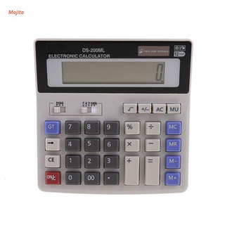 Mojito función estándar electrónica científica calculadoras de escritorio, doble potencia, botón grande de 12 dígitos pantalla LCD grande, de mano para oficina diaria y básica