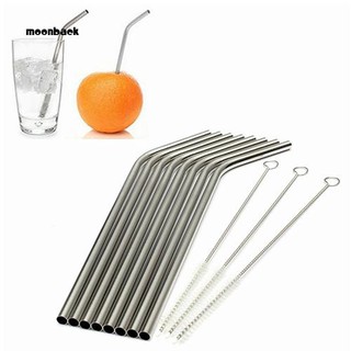 Mback - pajita reutilizable de Metal de acero inoxidable con Kit de cepillo limpiador