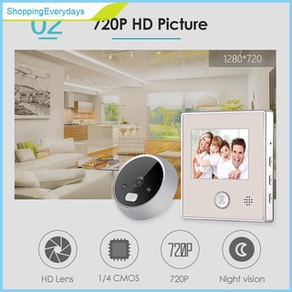 (ShoppingEverydays) Sy-2 2.8 pulgadas LCD Digital timbre de visión nocturna puerta ojo cámara de vídeo anillo