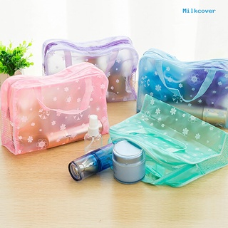 [[cobertura de leche]] organizador de bolsa de lavado con cremallera transparente para maquillaje cosmético