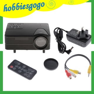 [hobbiesgogo] h80 portátil 1080p led proyector de vídeo cine en casa av/vga/sd/usb/hdmi