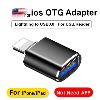 Adaptador OTG USB Lighting Male to USB3.0 iOS 13 Charging adaptador para iPhone 11 Pro XS Max XR X 8 7 6s 6 Plus iPad adaptador