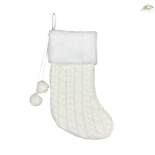W/W calcetín De lana De navidad Grande no tejido tejido con hilo Dental/calcetines De malla Para decoración De navidad