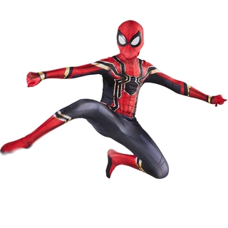 Spiderman lejos del disfraz de casa Cosplay Peter Parker Zentai traje de superhéroe mono mono de Halloween disfraz para niños (8)