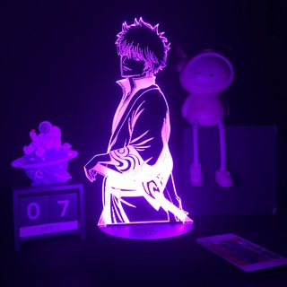 Luz Led De noche De anime Gintama kleinata Gintoki/juguete/lámpara Led nocturna/16 colores/Sensor táctil USB
