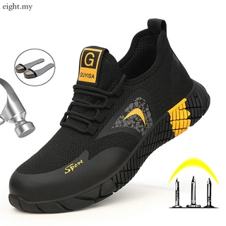 tamaño: 37-48 botas de seguridad transpirables de los hombres con punción de acero gorra de trabajo indestructible punción-a prueba de zapatillas
