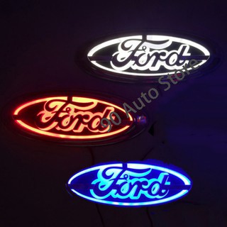 Coche delantero centro 5D luz LED Auto emblema trasero insignia adhesivo para Ford Territory Ecosport Everest Kuga
