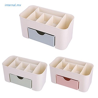 int0 caja de almacenamiento de maquillaje multipartición con cajón multifunción cosméticos de escritorio organizador de joyas a prueba de polvo