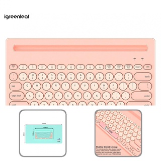 igreenleaf - teclado de ordenador portátil con soporte integrado, llave redonda para oficina
