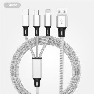Cable de carga rápida 3 en 1 Micro USB tipo C para Android/Iphone m