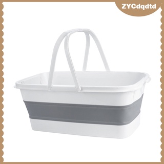 cubo plegable, cubo para limpiar fregona, cubo de agua plegable, cesta portátil práctica para limpiar fregona, camping, (5)