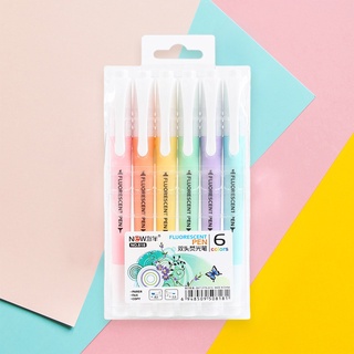 [shiwaki1] paquete de 6 rotuladores multicolores marcadores escuela diy arte haciendo resaltador