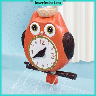 búho de la pared de succión de baño de juguete para niños niños bañera de ducha juego de agua juego de baño juguetes de agua de baño de la pared de juguete reloj de aprendizaje (1)