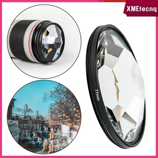 [xmefecnq] filtro de prisma de caleidoscopio de 77 mm, filtro de cámara prisma de vidrio, filtro de prisma y props de campo dividido de televisión, fotografía slr