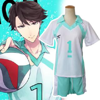 haikyuu cosplay disfraz aoba johsai high school t-shirt camiseta de manga corta top pantalones conjunto oikawa tooru deporte uniforme traje conjunto bueno
