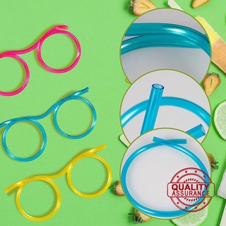 flexible de vidrio suave pajitas divertidas gafas pajitas juego accesorios divertidos niños pajitas w0n5