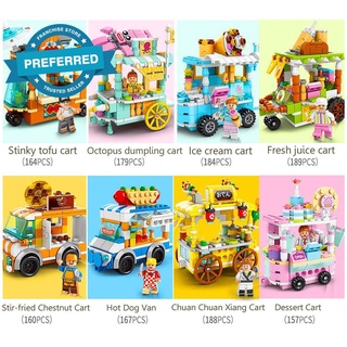 16 Types Mini Lego City Street View Building Blocks McDonald’s LeGo Compatible Model House With G0H1