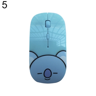 bts bt21 chimmy cooky rj mang notebook ratón inalámbrico de escritorio para oficina de juegos (6)