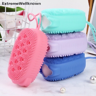 [ExtremeWellknown] Esponja de silicona exfoliante para ducha exfoliante cepillo de baño masajeador