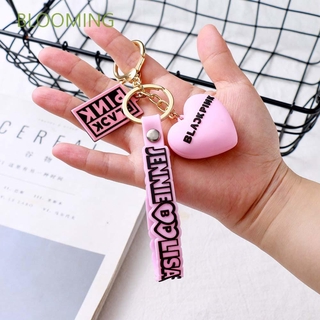 BLOOMING Creative Black Pink Keyring A.R.M.Y Bangtan Boys Twice NCT GOT7 Keychain Key Tings Accessories Fans Cute Bag Pendant Korean Star LISA ROSE JISOO Car Key Rings/Multicolor