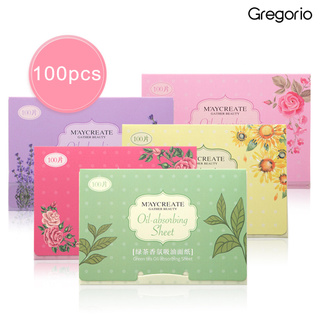 Gregorio01 100 piezas de papel absorbente de aceite Facial fibras vegetales transpirables hoja de hinchazón