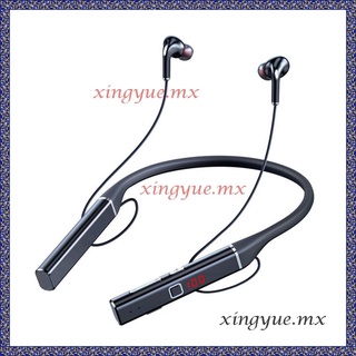 auriculares inalámbricos para cuello colgante, impermeable, cancelación de ruido, pantalla digital led [~~o( kereta_ kereta)o~~]