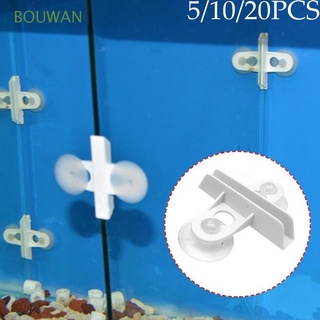 bouwan 5/10/20pcs partición plástico ventosa tanque de peces aislamiento clip divisor hoja acuario blanco crianza separación vidrio abrazadera