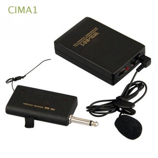 CIMA1 Portable FM transmisor - receptor Karaoke Sistema de microfono de clip Microfono inalambrico Sesión Altavoz Discurso Audio Solapa Lavalier