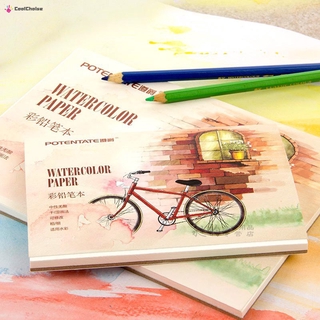 12 hojas de papel acuarela libro de bocetos dibujo cuaderno de bocetos pintura escuela estudiante suministros de arte (3)