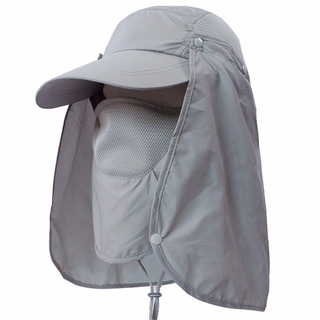 protector solar al aire libre cuello máscara cara malla floppy flap sombrero gorra visera sunbonnet (1)