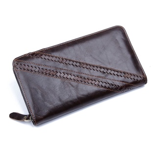 moda de cuero genuino bolso de embrague para hombre bolsa de mano de negocios de los hombres de la bolsa masculina carteras para titular de la tarjeta de crédito 8024