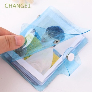 CHANGE1 High quality Photo Album Cute Instax Album Mini Photo Album Photography LOMO Cards Jelly Color Binders Albums 3 inches Transparent Glitter Card Holder/Multicolor