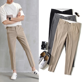 [Rishang] Pantalones Largosformales : Largos De Hombre , De Trabajo Coreanos Algodón Para Hombres (1)