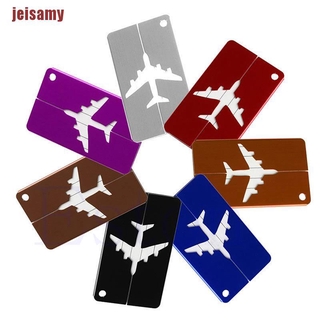 [jei] etiqueta de equipaje de aleación de aluminio de viaje etiqueta avión etiqueta nombre dirección etiqueta ajm