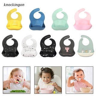 k.mx baberos impermeables de silicona de grado alimenticio para bebés/niños recién nacidos/niñas/toalla de saliva para bebés/delantal ajustable