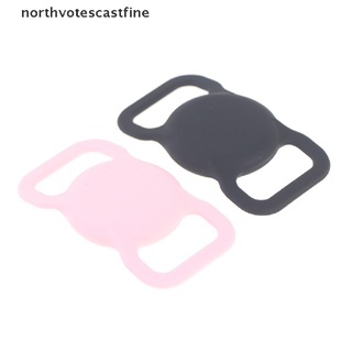 Northvotescastfine Pet Silicone Protective Case GPS Dog Cat Collar Loop for Airtag Anti-lost Device NVCF