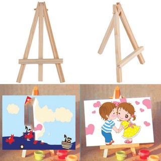 Niños niños Mini caballete de madera artista arte pintura nombre tarjeta soporte titular de exhibición huiteni (1)