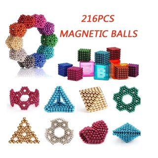 topplus 216pcs 3mm 3d imán mágico bloques magnéticos bolas cubo esfera cuentas rompecabezas juguetes de construcción