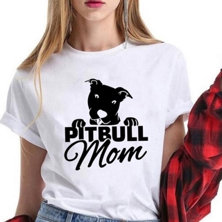 Pitbull Mamá Niñas Camisetas Amor Perros Niña T-shirt Verano Moda Señoras Manga Corta Letras Impresión Tops Drop Envío