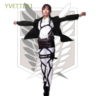 YVETTE01 moda chal cinturón traje Cosplay ataque en Titan Anime arnés cinturón adulto disfraces Recon Corps Shingeki No Kyojin ajustable pantalones cortos de cuero/Multicolor